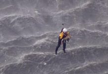 Bombeiros usam helicóptero para salvar cão em Los Angeles/EUA