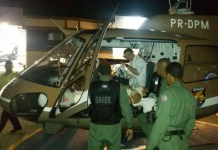 Vítima de acidente automobilístico no interior do estado é transportada pelo GRAer/BA