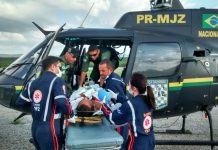 Helicóptero da Força Nacional transfere paciente de Currais Novos para Natal