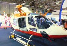 Helicóptero do SAMU 192 que será operado pela Brigada Militar foi apresentando na LAAD 2015