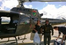 Águia 01 da PM realiza transporte de órgãos em Santa Catarina
