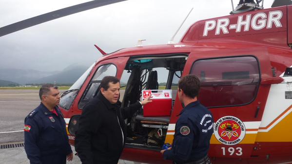 Arcanjo 01 do Corpo de Bombeiros realiza Voo pela Vida