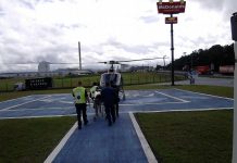 Águia resgata vítima de ferimento de arma de fogo em Barra Velha/SC