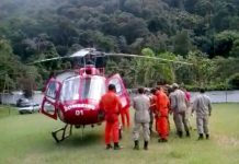 Bombeiro 01 resgata mulher na Pedra do Sino no Rio de Janeiro