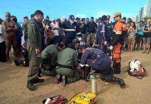 Bombeiros socorrem vítima de afogamento em Boa Viagem