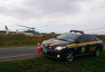 Helicóptero da PRF resgata adolescente atingido por dois tiros
