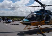 Motociclista fica ferido em acidente no Recife e é socorrido de helicóptero