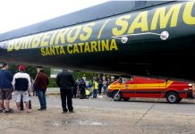 CBMSC apresenta helicóptero que irá atuar no Vale do Itajaí