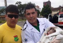 Bebê prematuro nasce dentro de helicóptero da PM de Santa Catarina, em Barra Velha/SC