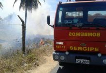 Equipes do Corpo de Bombeiros e GTA resgatam vítimas de incêndio florestal em Sergipe