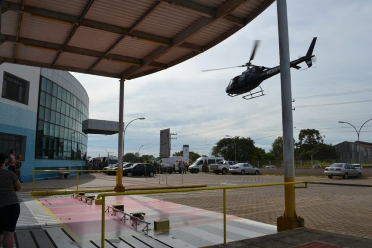 SAER/SC: Paciente grávida é transferida de helicóptero para Concórdia/SC