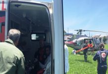 BPMOA/PR: Falcão 03 transporta criança após acidente automobilístico