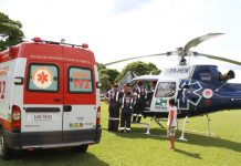 Paraná: Helicóptero do SAMU realiza o transporte de dois pacientes graves