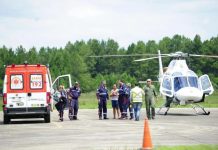 Novo helicóptero do BAv/RS transporta paciente para Santa Maria/RS