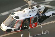 Águia resgata vítima de acidente de trânsito na Dutra