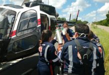 Helicóptero Acauã faz resgate de vítima de AVC na BR-101
