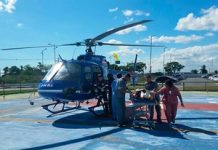 Helicóptero cai em Jaguaripe, na Bahia, e GRAer realiza resgate das vítimas