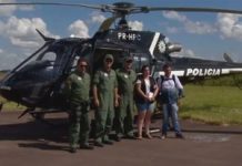 Helicóptero é utilizado no combate contra a dengue no Norte do RS