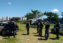 Helicóptero do Ciopaer prende ladrão e recupera dinheiro roubado de loja em Cuiabá