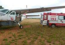 Avião do Graesp resgata criança vítima de queimaduras em Portel