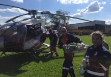 Helicóptero do BPMOA transporta bebê de 2 dias de Jandaia para Ivaiporã