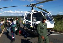 Helicóptero do CIOPAer/MT resgata vítima de acidente na MT-251