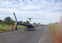 Águia 03 resgata vítima de acidente na MT-010