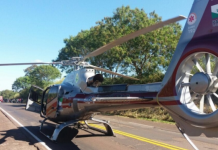Falcão 3 do Batalhão de Operações Aéreas resgata vítimas de acidente na PR-323