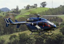 Helibras entrega novo EC145 para o Rio de Janeiro Crédito da imagem: Helibras/Felipe Christ