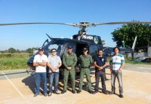 Polícia Técnica realiza perícias de meio ambiente com helicóptero da SESDEC