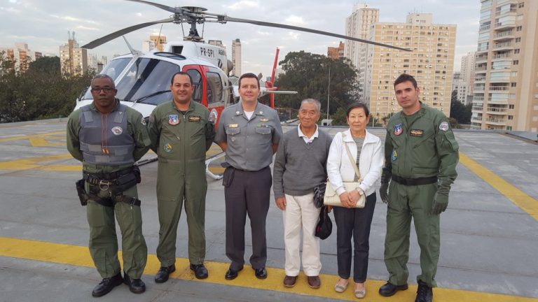 Equipe do Águia 20 da PM transporta paciente para receber transplante de órgão em São Paulo