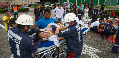 Simulação marca 27 anos do Grupamento de Socorro e Urgência