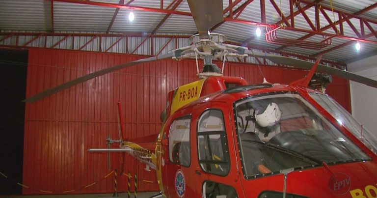 Linha de pipa deixa helicóptero do Corpo de Bombeiros danificado em Varginha, MG