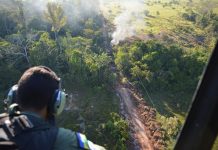 Liga camponesa atira em helicóptero da PM durante operação em fazenda