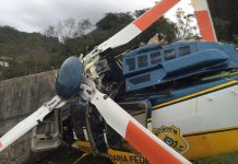 Helicóptero “Patrulha 04” da PRF sofre acidente no Palácio Guanabara, tripulantes passam bem