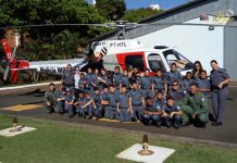 Grupamento Aéreo recebe visita de crianças do programa Policiais Mirins