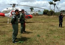 Samu de Palmeira recebe instruções sobre resgate com apoio de aeronave