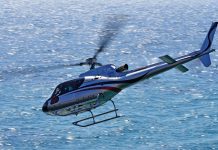 Esquilo da Helibras está exposto no São Paulo Boat Show