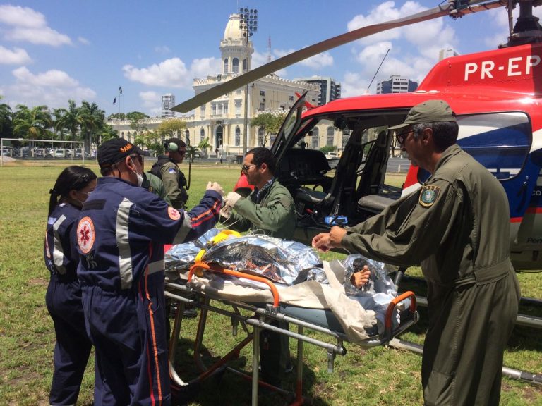 GTA-PE/SAMU socorrem vítima de queimaduras