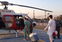 Águia 8 transporta coração e pulmão para transplante em São Paulo