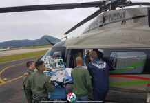 Águia 02 transporta criança com queimadura grave