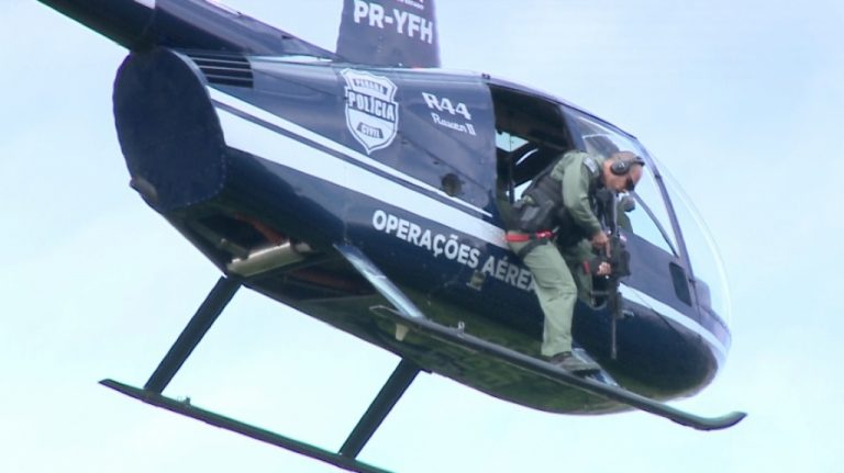 Em operação há quatro meses, helicóptero da Polícia Civil já realizou 76 atendimentos no Paraná