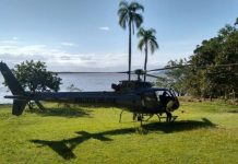 Helicóptero Águia resgata pessoas ilhadas em São Francisco do Sul/SC