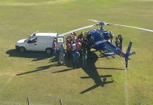 Policial atingido por um facão é transferido de helicóptero para Salvador