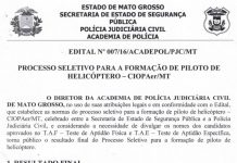 Acadepol publica resultado final de processo seletivo para piloto de helicóptero do Ciopaer