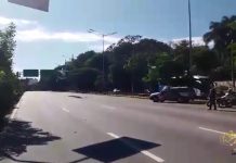 Águia 22 pousa na marginal para resgatar grávida em trabalho de parto