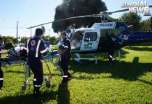 Recém-nascido é transferido por helicóptero do SAMU/PR