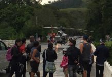 Helicóptero Águia resgata vítima de acidente em São Luiz do Paraitinga/SP