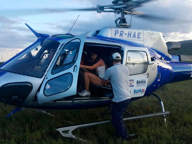 Casal é resgatado por helicóptero na trilha da Cachoeira do Sossego/BA