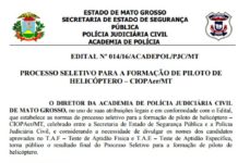 Acadepol divulga resultado de seleção para piloto de helicóptero do Ciopaer